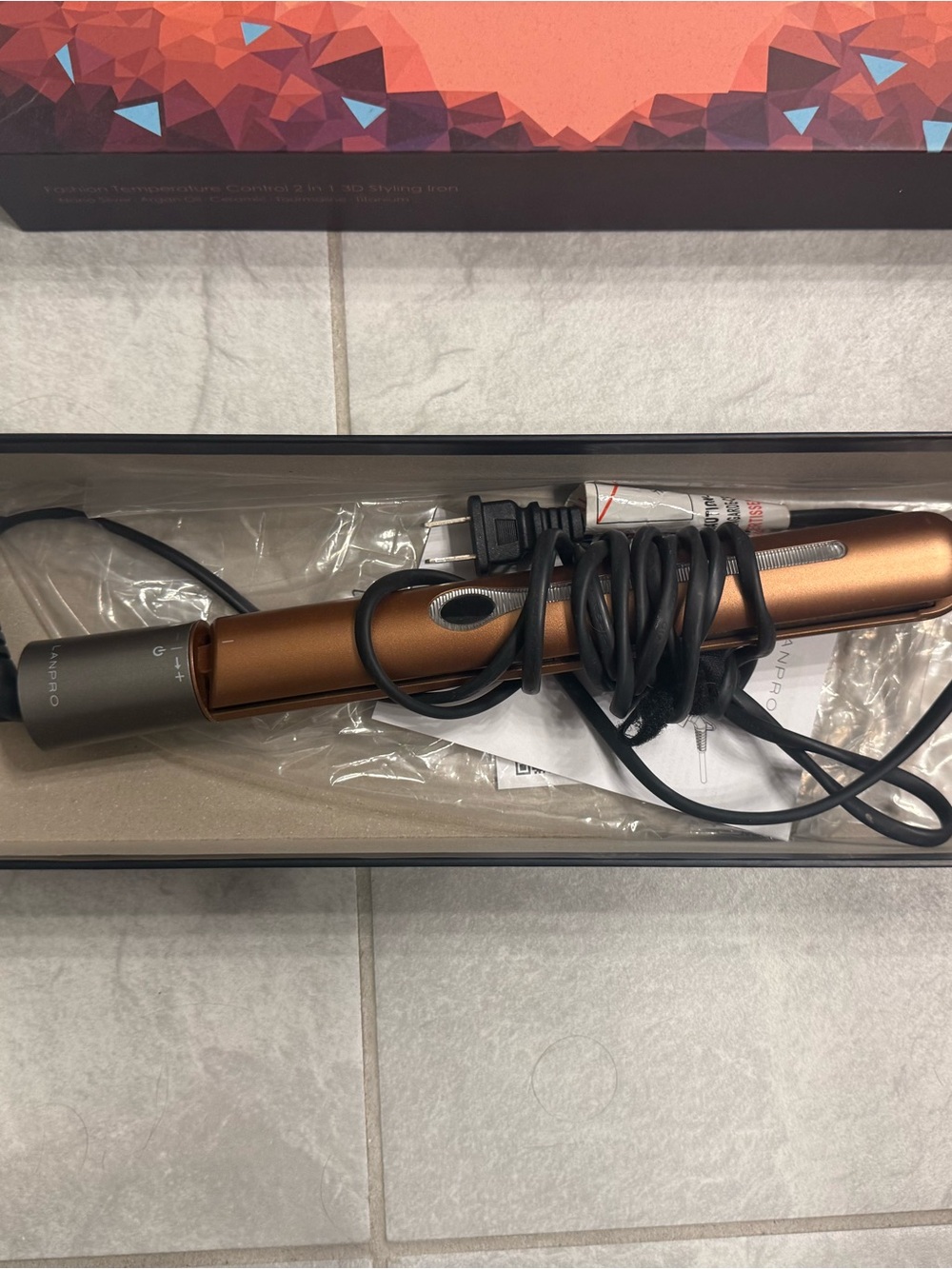 Rose Gold Lanpro Hair Straightener